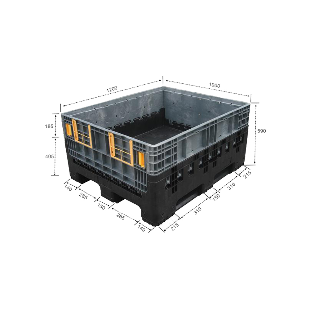 1200 x 1000 x 590 robuste Kunststoff-Aufbewahrungsbehälter mit Deckel 