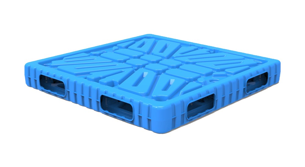 neun Fuß große Kunststoffpalette