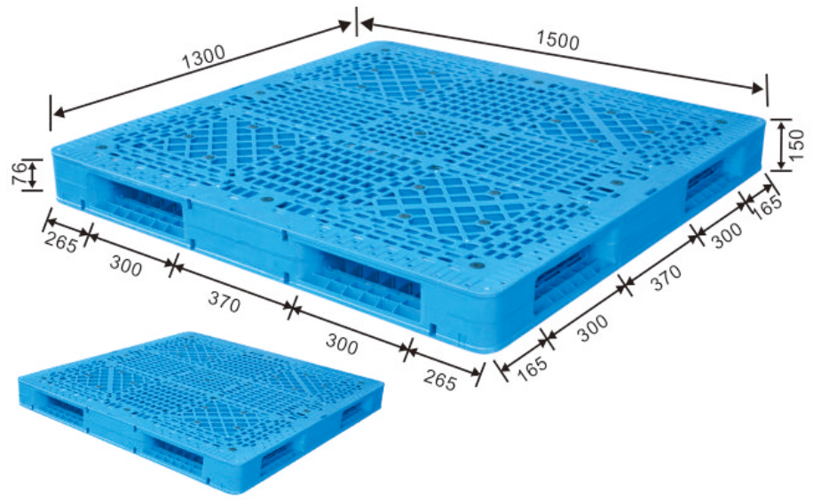 Große HDPE-Hochleistungs-Kunststoffpaletten für das Lager