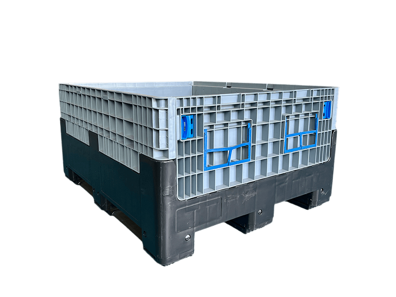 1200 x 1000 x 595 wiederverwendbare, zusammenklappbare Kunststoff-Palettenbox für Massenspeicher