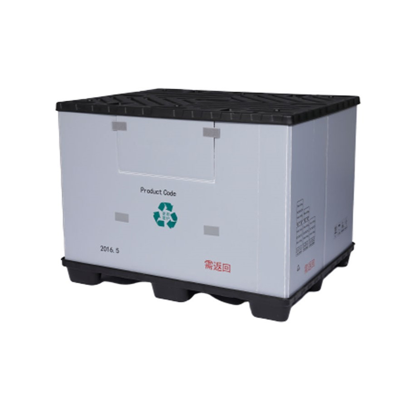 Kundenspezifischer zusammenklappbarer Palettenverpackungsbehälter aus Kunststoff mit Hülle