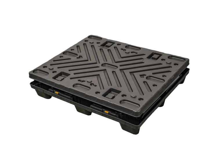 1200 x 1000 große, faltbare Palettenbox aus Kunststoff