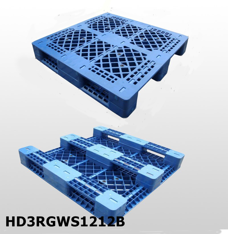 1200*1200 Drei-Läufer-Gitterdeck-HDPE-Kunststoffpalette 