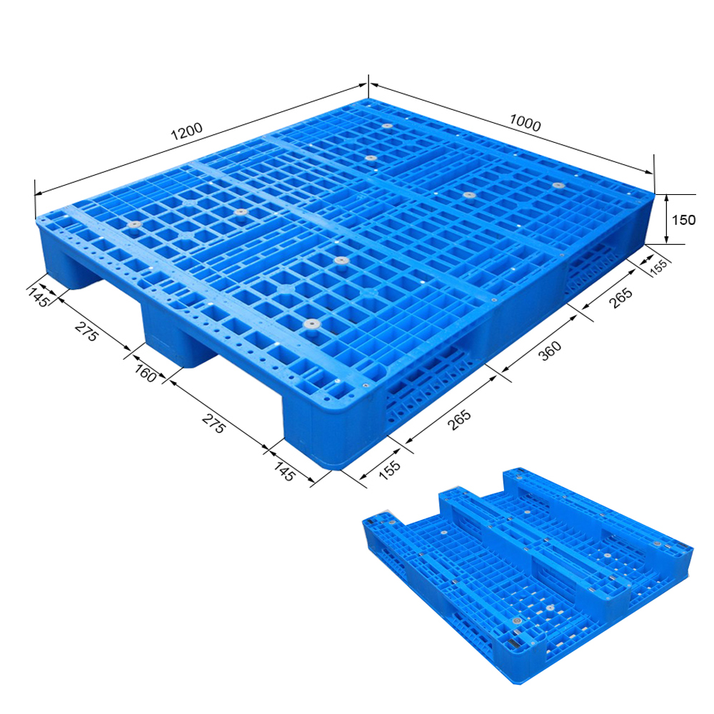 1200*1000 Drei-L&auml;ufer-Gitterdeck, regalf&auml;hige Kunststoffpalette