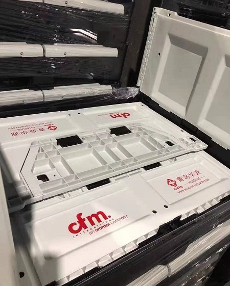 Geschlossene Wände und Gitterboden, wiederverwendbarer Aufbewahrungsbehälter aus Kunststoffpaletten