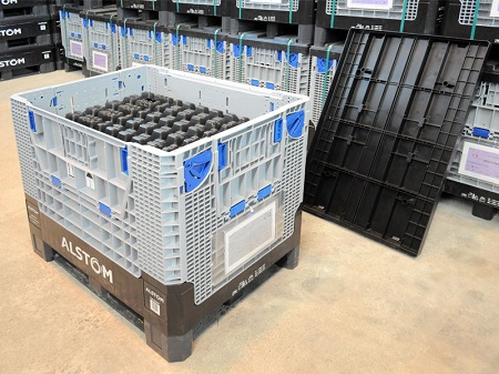 Mehrwegverpackung aus Palettenboxen aus Kunststoff