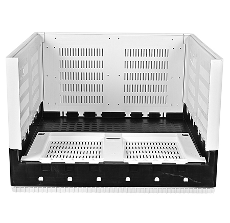 1162 x 1162 x 780 PP, stapelbar, belüftet, faltbar, Kunststoff-Palettenbox