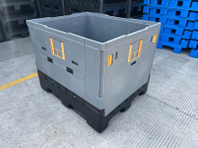 Industrielle, starre, faltbare Kunststoffpalettenbox mit geschlossenem Deck