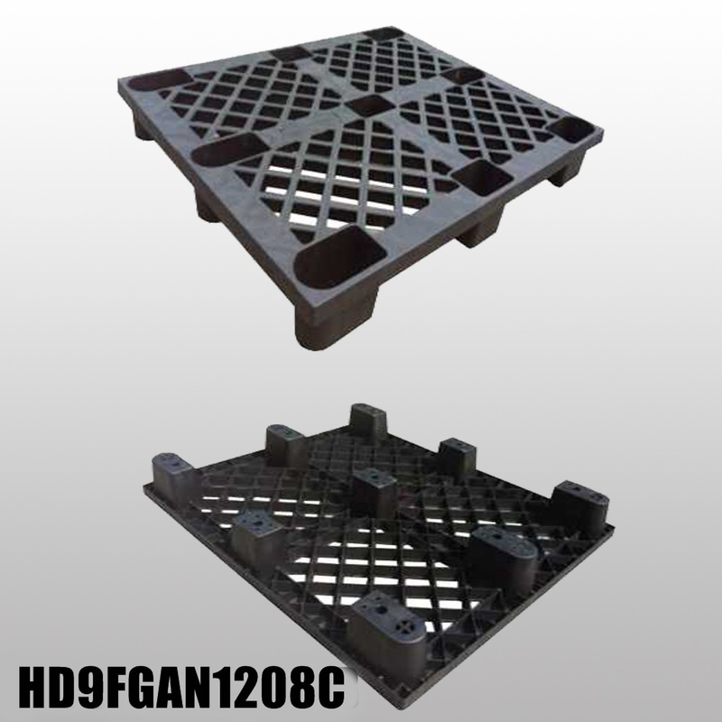 1200 x 800 günstige schwarze Exportpaletten aus recyceltem, verschachteltem Kunststoff